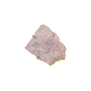 Phillips Collection - Gem Wall Tile in Brass Setting, Rose Quartz - CH84026