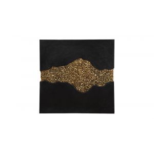 Phillips Collection - Geode Texture Panel Black and Gold, Wall Decor - PH105375