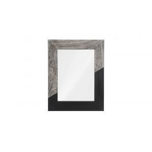 Phillips Collection - Geometry Wood Mirror, Gray Stone, Black - TH105237