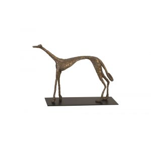 Phillips Collection - Greyhound on Black Metal Base, Resin, Bronze Finish - PH94516
