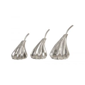 Phillips Collection - Hand Dipped Pears Set of 3, Silver Leaf - PH89117