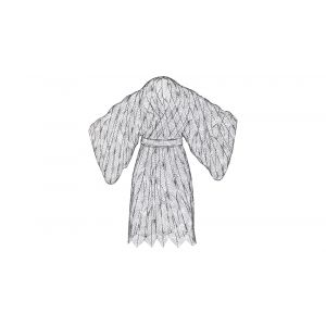 Phillips Collection - Kimono Man Sculpture, Metal, Silver / Black - TH100867