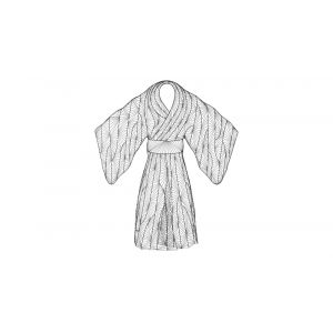 Phillips Collection - Kimono Woman Wall Art, Metal, Silver/Black - TH101828