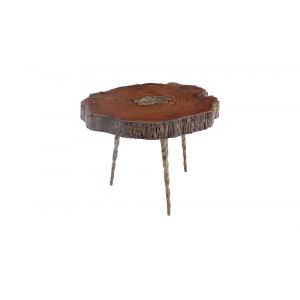 Phillips Collection - Molten Coffee Table, Poured Brass In Wood - IN83482