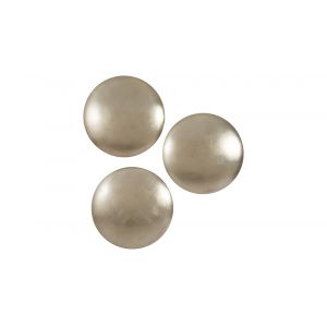 Phillips Collection - Orb Wall Tiles, Set of 3, Platinum Leaf - PH62438