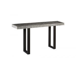 Phillips Collection - Origins Straight Edge Console Table, Metal U Legs, Gray Stone Finish - TH95588