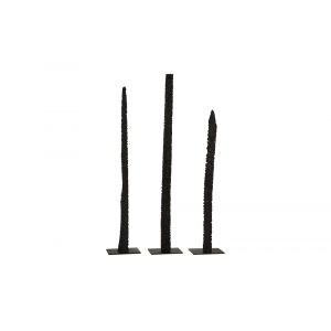 Phillips Collection - Post Set of 3, Metal Base, Burnt - TH92152