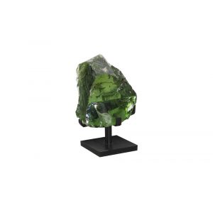 Phillips Collection - Refractory Glass Sculpture, Green, On Base - ID68665