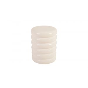 Phillips Collection - Ribbed Stool, Gel Coat White - PH67725