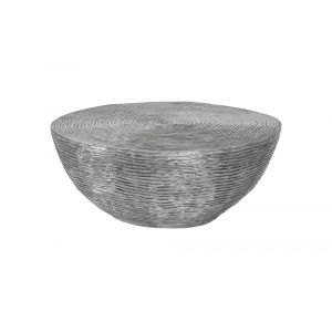 Phillips Collection - Ripple Coffee Table, Black/Silver, Aluminum - ID100697