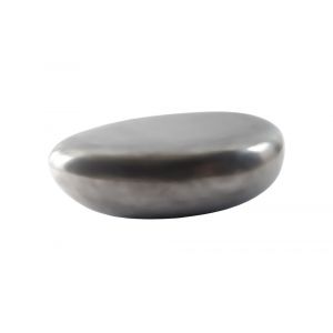 Phillips Collection - River Stone Coffee Table, Polished Aluminum, Small - PH68783
