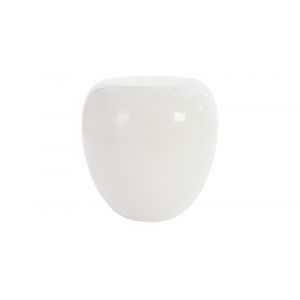 Phillips Collection - River Stone Side Table, Gel Coat White - PH74449