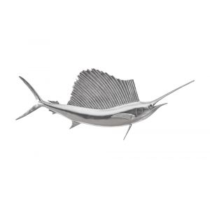 Phillips Collection - Sail Fish Wall Sculpture, Resin, Silver Leaf - PH100658