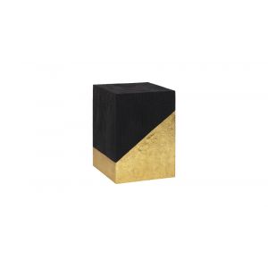 Phillips Collection - Scorched Side Table, Black and Gold Leaf - PH110306