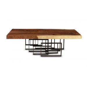 Phillips Collection - Score Coffee Table, Chamcha Wood, Iron Base - TH69094