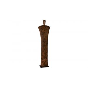 Phillips Collection - Standing Person on Base, Extra Large, Chamcha Wood, Iron - TH99490