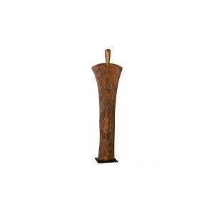 Phillips Collection - Standing Person on Base, Small, Chamcha Wood, Iron - TH99491