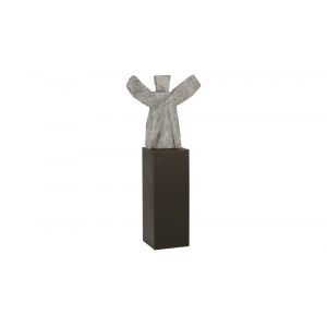 Phillips Collection - Tai Chi Winner Sculpture on Pedestal, Gray Stone/Black - TH94535