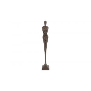 Phillips Collection - Tall Chiseled Female Sculpture, Resin, Bronze Finish - PH67650