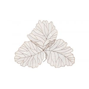 Phillips Collection - Tri Leaf Wall Art, Large, Metal, Copper/Black - TH100860