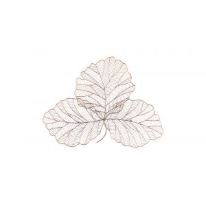 Phillips Collection - Tri Leaf Wall Art, Small, Metal, Copper/Black - TH100858