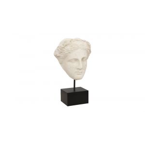 Phillips Collection - Vesuvius Maiden Head on Base, White Stone - PH93158