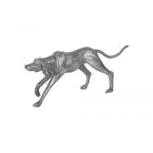 Phillips Collection - Walking Dog Sculpture, Black/Silver, Aluminum - ID96065