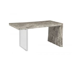 Phillips Collection - Waterfall Desk, Gray Stone, Acrylic Leg - TH105206