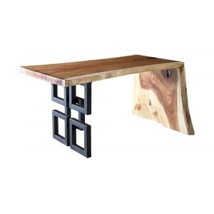 Phillips Collection - Waterfall Desk, Natural, Satin Black Overlap Leg - TH65574