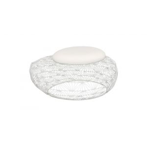 Phillips Collection - Wire Mesh Stone Stool with Cushion, SM - TH110596
