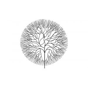 Phillips Collection - Wire Tree Wall Art, Large, Circle, Metal, Black - TH100394