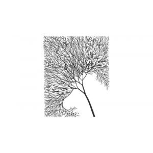 Phillips Collection - Wire Tree Wall Art, Rectangular, Metal, Black - TH100388