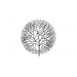 Phillips Collection - Wire Tree Wall Art, Small, Circle, Metal, Black - TH100392