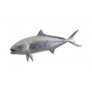 Phillips Collection - Yellow Tailed King Fish Wall Sculpture, Resin, Polished Aluminum Finish - PH64552