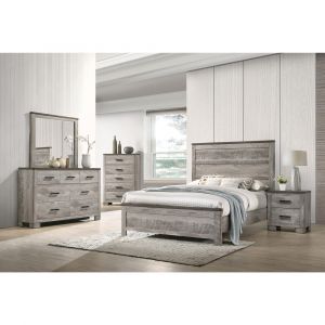 Picket House Furnishings - Adam Full Panel 4PC Bedroom Set in Gray - MC300FB4PC