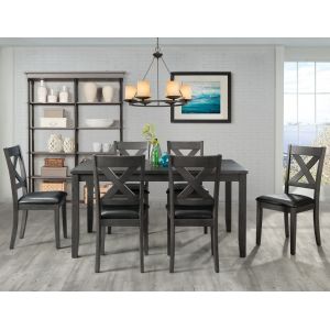 Picket House Furnishings - Alexa 7PC Standard Height Dining Set in Gray - DAX4007DS