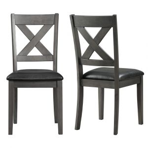 Picket House Furnishings - Alexa Standard Height Side Chair in Gray (Set of 2) - DAX400SC