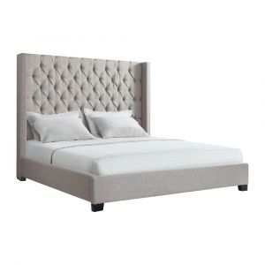 Picket House Furnishings - Arden King Tufted Upholstered Bed in Grey - UMW092KB