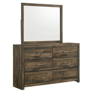 Picket House Furnishings - Beckett 6-Drawer Dresser and Mirror Set - BY500DRMR