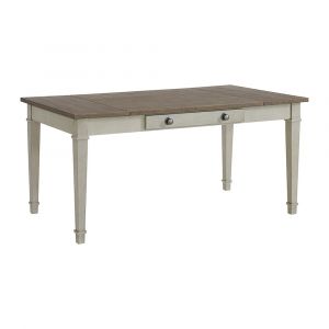 Picket House Furnishings - Bloomfield Rectangular Dining Table in Medium Brown and Washed Stone - D-9890-7-DT