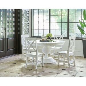Picket House Furnishings - Brixton Calinda Dining 5PC Set- Table & Four Chairs in White - M-22170-5PC