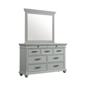 Picket House Furnishings - Brooks 9-Drawer Dresser with Mirror in Grey - SR300DRMR