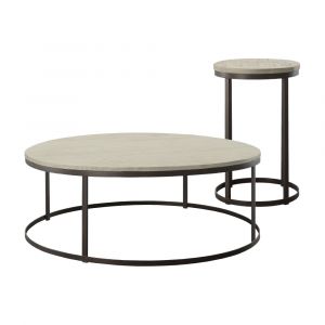 Picket House Furnishings - Burg 2PC Occasional Table Set in Natural-Coffee Table & End Table - M-5920-300-2PC