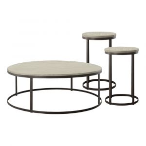 Picket House Furnishings - Burg 3PC Occasional Table Set in Natural-Coffee Table & Two End Tables - M-5920-300-3PC