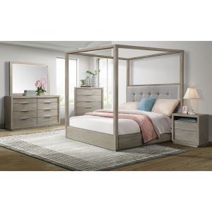 Picket House Furnishings - Cadia King Canopy 5PC Bedroom Set in Grey - B-3430-5-KCB-5PC