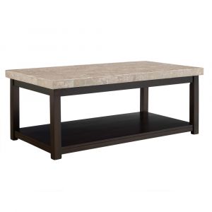 Picket House Furnishings - Caleb Coffee Table With Marble Top in Espresso - CKS100CTE