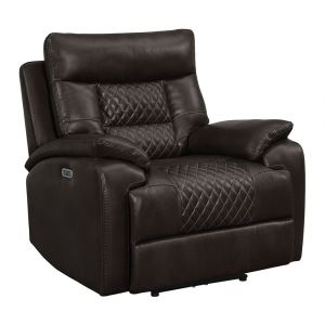 Picket House Furnishings - Campo Power Recliner with Power Motion Head Recliner in Pebble Brown - U-4760-8200-105PP