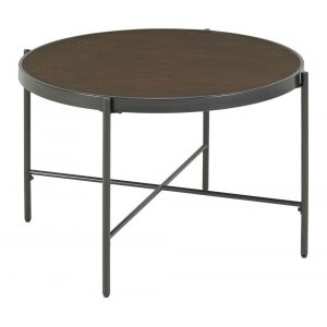 Picket House Furnishings - Carlo Round Coffee Table with Wooden Top - CSO100CTWDE