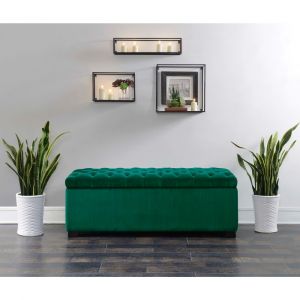 Picket House Furnishings - Carson Shoe Storage Bench in Emerald - UCD294700