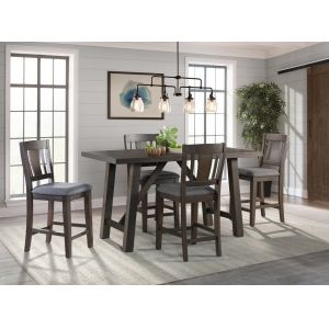 Picket House Furnishings - Carter Counter Height 5PC Dining Set-Table & Four Chairs - DCS100C5PC